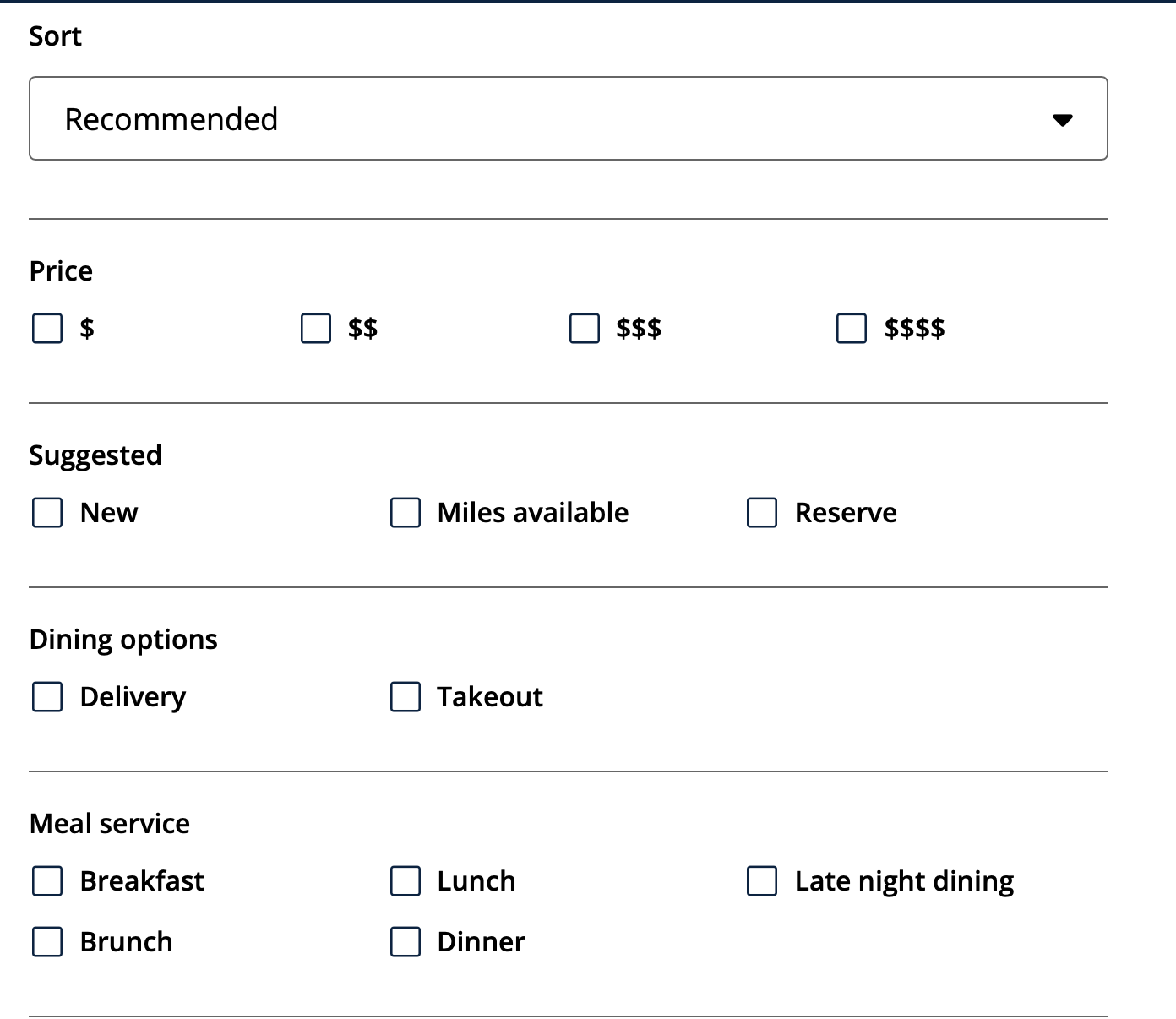 Use the search filter options to narrow down options to find a spot that meets your needs.