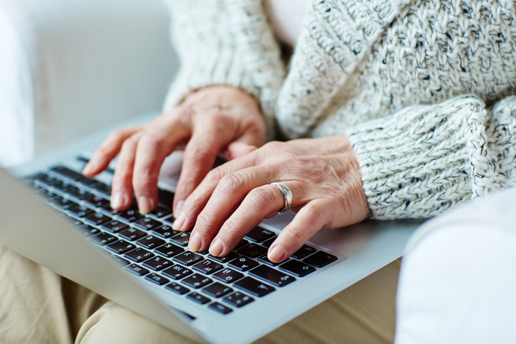 A woman applying for Social Security in Massachusetts. 