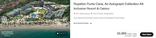 Use points for an all inclusive resort