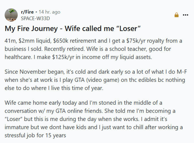 My FIRE journey - Wife called me a "loser"